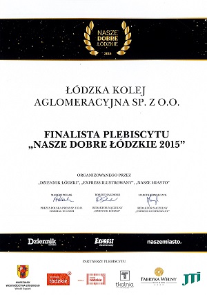 Dyplom NASZE DOBRE ŁÓDZKIE 2015